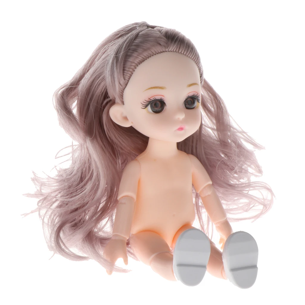 Lovely 13 Ball Joints 1/12 BJD Girl Doll 3D Eyes DIY Supplies Birthday Gift Naked Body Fashion Dolls | Игрушки и хобби