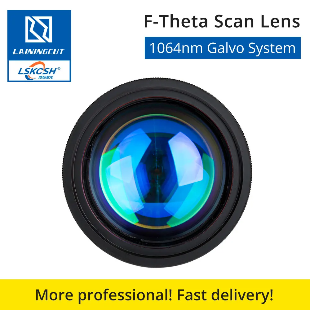 F-theta сканирующая оптическая линза 1064nm 50x50-300x300 F63-420mm для 1064nm YAG волоконно-оптическая лазерная маркировочная машина запчасти