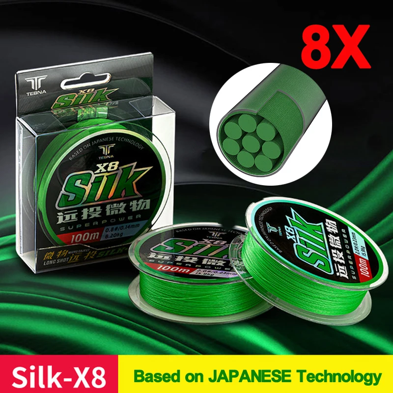 100m 8X Braided Wire Fishing Line Super Strong 8 Strands Braided Multifilament PE line Japan Material Saltwater Fishing Line