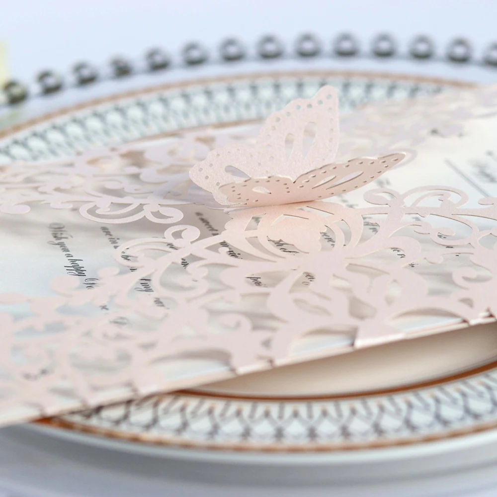 10 шт. обложка + внутренняя страница конверт бумага с вырезом в виде бабочки