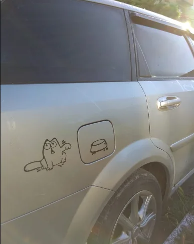 1 шт. забавная виниловая Авто Наклейка на стену для ноутбука топливный бак