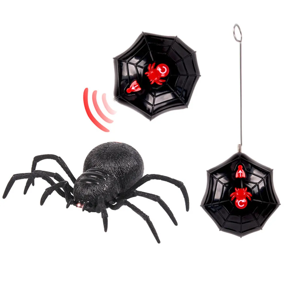 

Remote Control Spider Scary Wolf Spider Robot Realistic Novelty Prank Toys Gifts