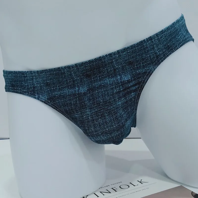 Трусы брифы мужские с заниженной талией пикантное нижнее белье дышащие трусы U