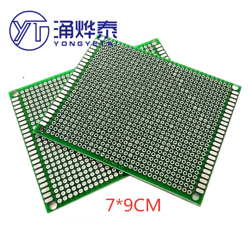 YYT 15 шт. печатная плата зеркальная Veroboard 2X8 3X7 4X6 5X7 6X8 7X9 9X15CM Смешанная зеленая
