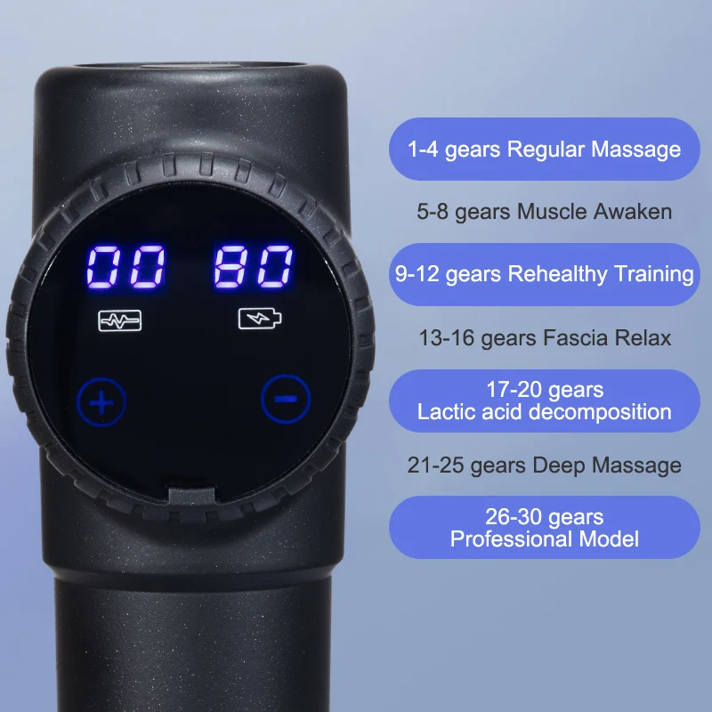 Пистолет для массажа тела SPARTAN светодиодный массажер глубоких мышц с низким