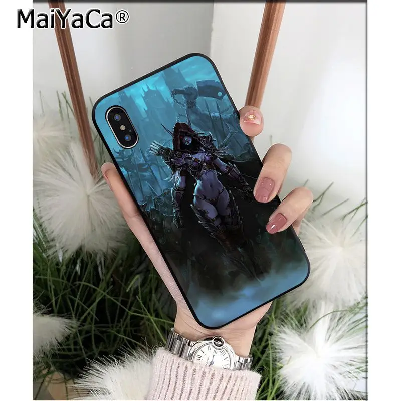 Мягкий чехол из ТПУ MaiYaCa World of Warcraft Arthas Sylvanas для iPhone 5 5Sx 6 7plus 8 8Plus X XS MAX