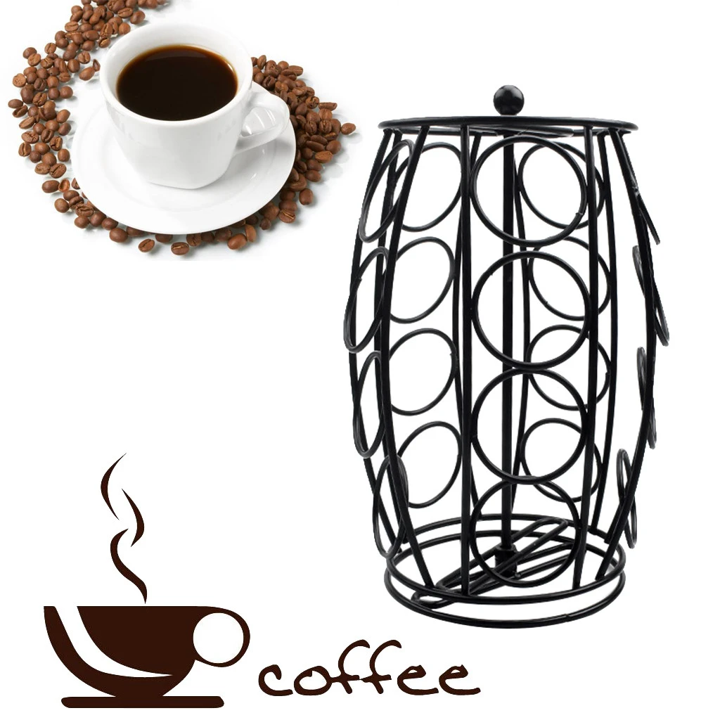 Держатель для кофейных капсул с хромированным железом вращающаяся стойка