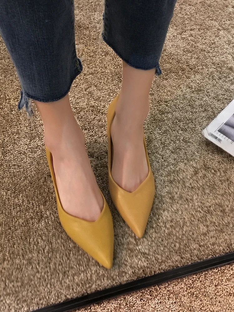 

Pointed Single Shoes Female Autumn New Shallow Mouth Stiletto Women's Shoes Simple Fashion High Heels 6 Cm Elegant Comfort Pumps