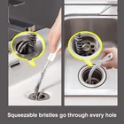 Щетка-змея для чистки волос в домашней канализации, простой аксессуар для уборки туалета, ванной, кухни