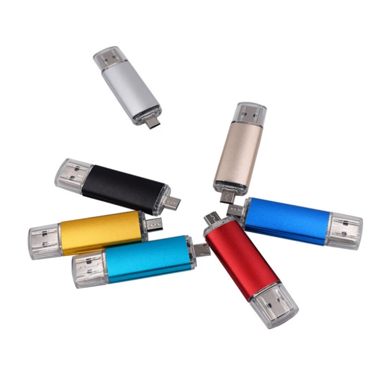 Металлический OTG USB флеш накопитель с логотипом на заказ 4 ГБ 8 16 32 64 2 0 для