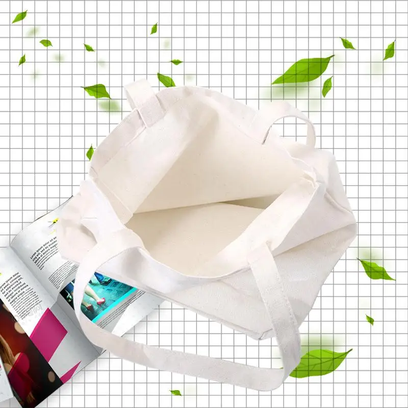 Женские белые парусиновые сумки для покупок из экологически чистых многоразовые