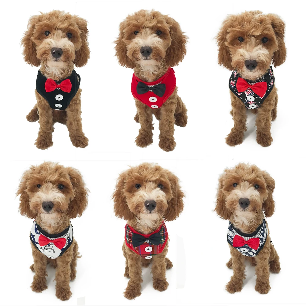 Жилет для собак шлейка с поводком комплект одежды маленьких средних жилет бантом