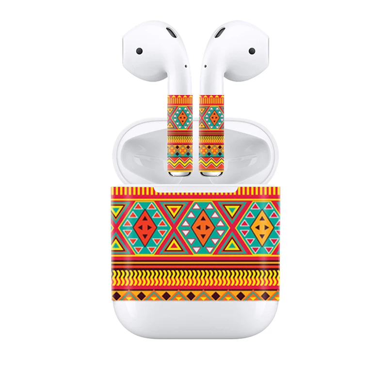 2 шт./лот чистый цвет дизайн для AirPods наклейка съемный клей декоративная кожи airpods