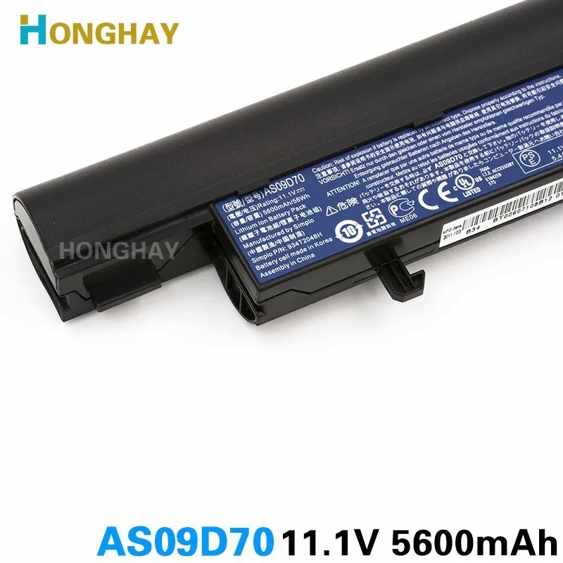 Оригинальный аккумулятор HONGHAY AS09D70 для ноутбука acer Aspire AS09D31 3810T 3811T 3410 4410 5410 T 4810T 5810T