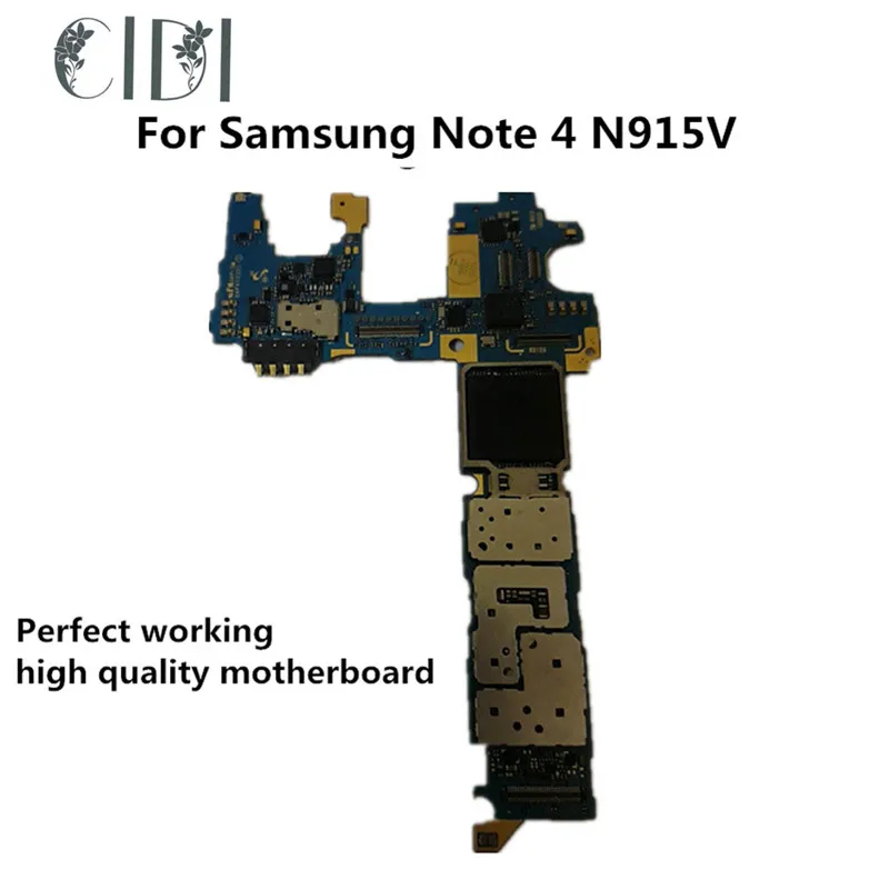 CIDI Used Original Motherboard For Samsung Note 4 N915V Unlocked Mainboard Logic Board Tested Plate | Мобильные телефоны и