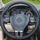 Черный чехол из натуральной кожи для Volkswagen VW Golf Tiguan Passat B7 Passat CC Touran Jetta Mk6