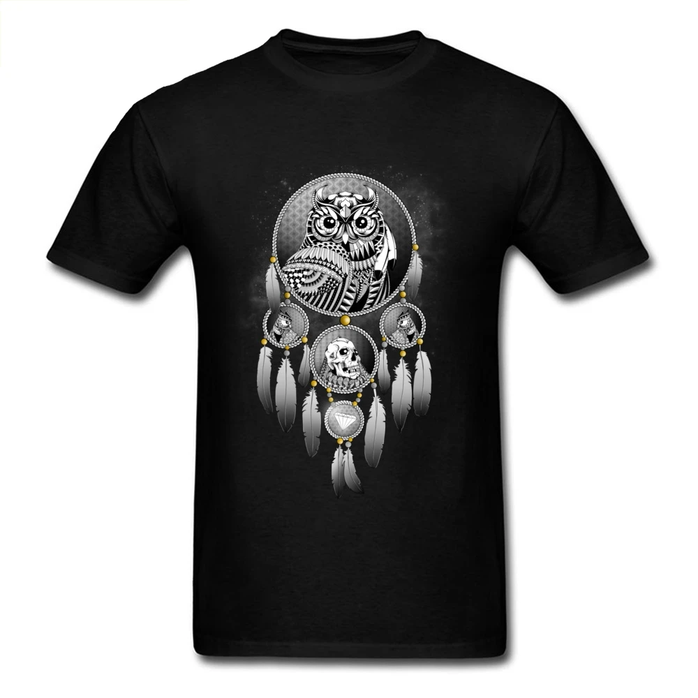 

Dreamcatcher Owl Tshirt Man Coupons Bring the Nightmare T-shirts Crew Neck Cotton Mens Tops T Shirt Short Sleeve Summer T-shirts