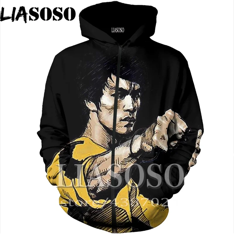 Толстовка LIASOSO с 3D принтом мужская женская топ для кунг-фу толстовка в стиле