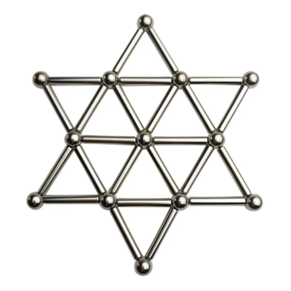 

Magnetic Bars And Balls Neutral Metal 36 Rods 27 Balls Construction Sets Puzzle Stacking Game Sculpture Desk Toys