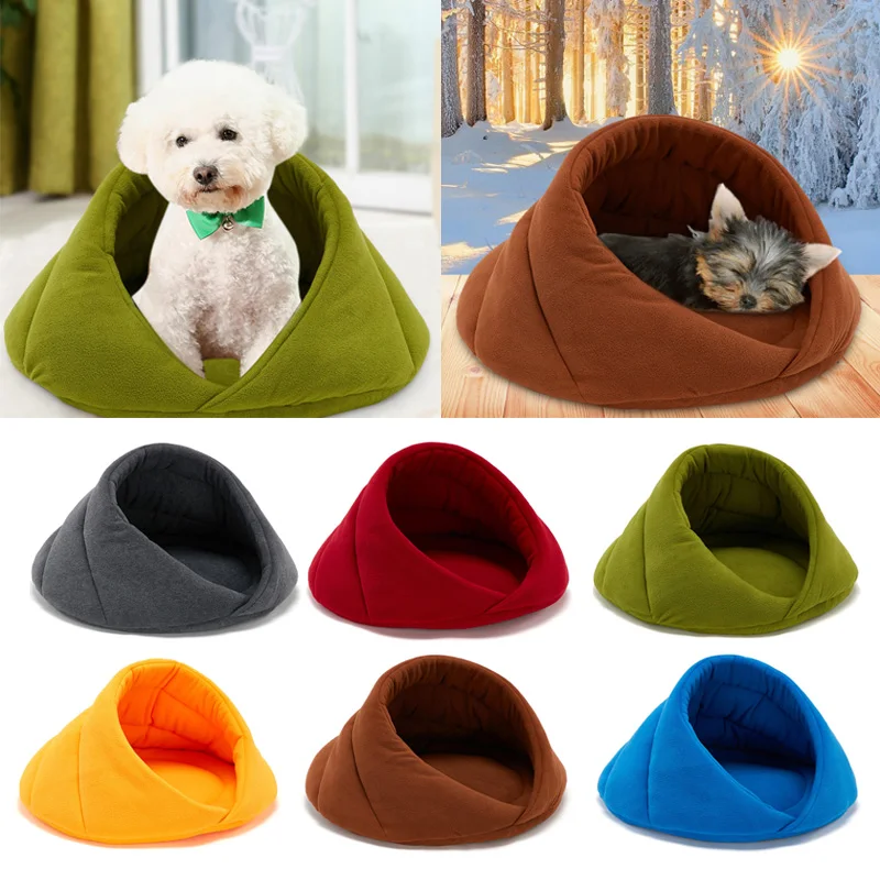 Мягкое теплое гнездо для собаки кровать-домик спальный мешок коврик подкладка