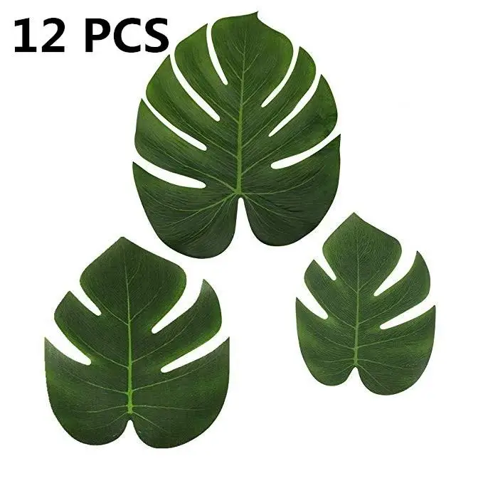 

12 шт., декоративные тропические Пальмовые Листья