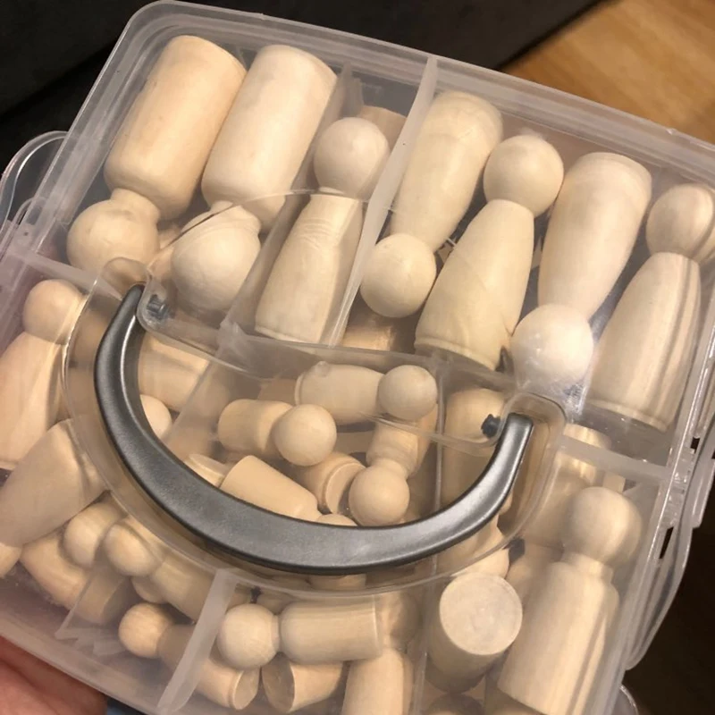 50 деревянных неокрашенных семейных кукол детская Свадебная кукла украшение для