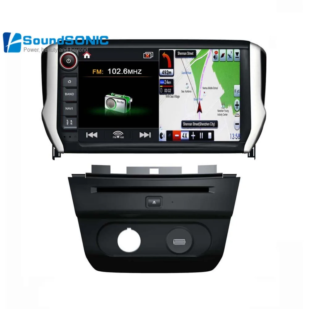 Для Peugeot 208 2008 2014 2015 Android 4.4.4 Авторадио Стерео Радио DVD GPS навигация Мультимедиа