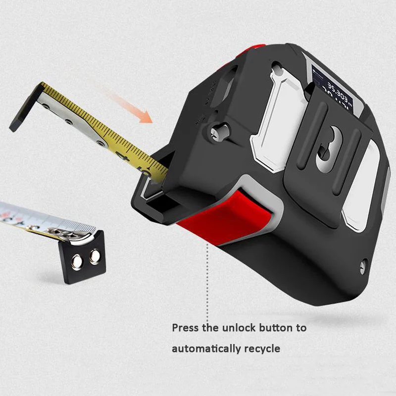 USB перезаряжаемая Лазерная лента измерительная электронная линейка лазерный