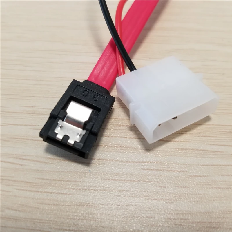 50pcs/lot 7+6p Slimline SATA to 7p + 2p IDE Molex Power Adapter Cable 45cm Free Shipping |