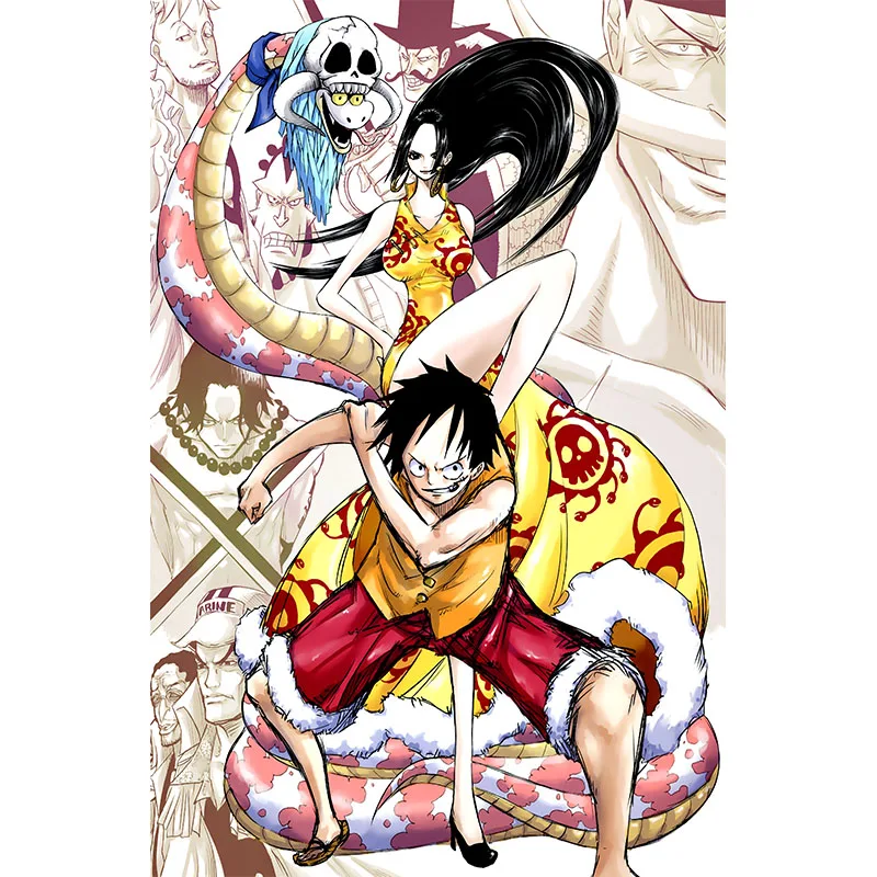 

Adult 108-1500 One Piece Jigsaw puzzle Luffy and boa Hancock Adult decompression Gift of children's educational toys