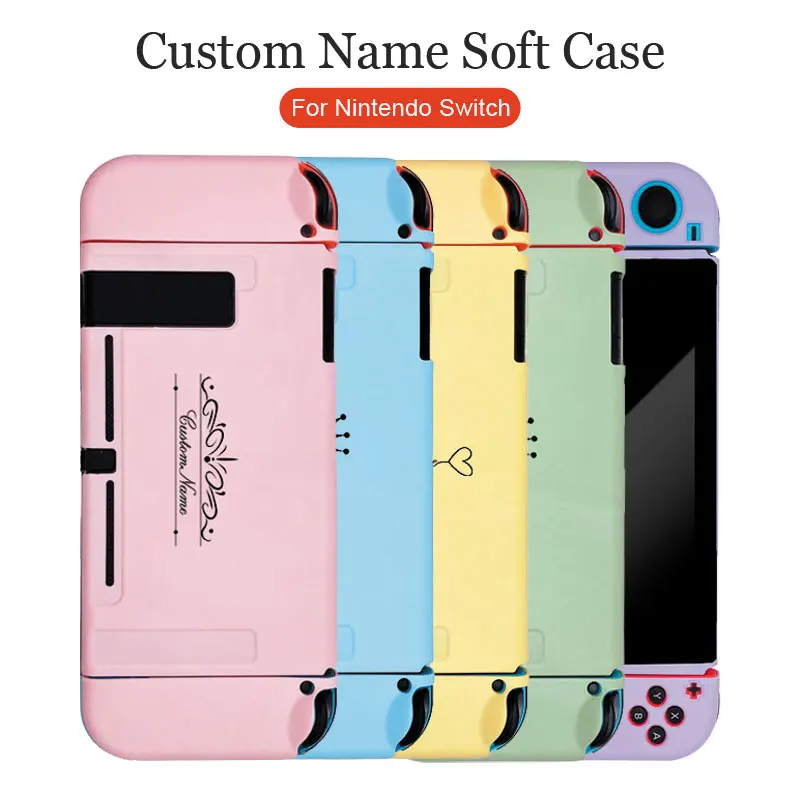 

Самодельный чехол с именем на заказ для игровой консоли Nintendo Switch NS JoyCon, чехол контроллера, мягкий силиконовый защитный чехол, аксессуары