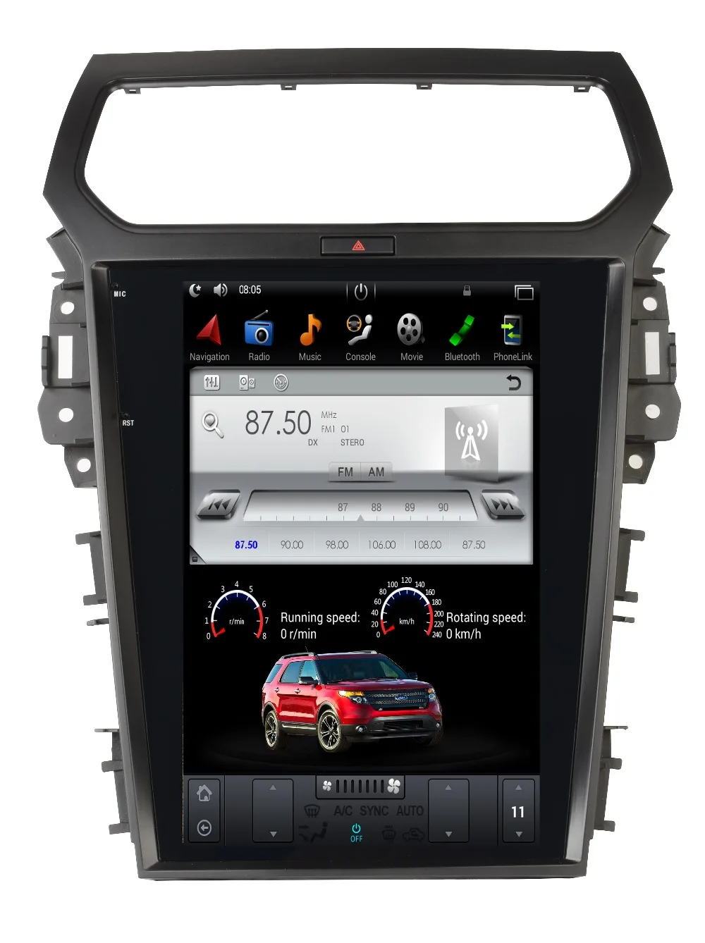 12 1 дюймов вертикальный tesla стиль Android 9 0 автомобильный DVD плеер GPS навигация для Ford