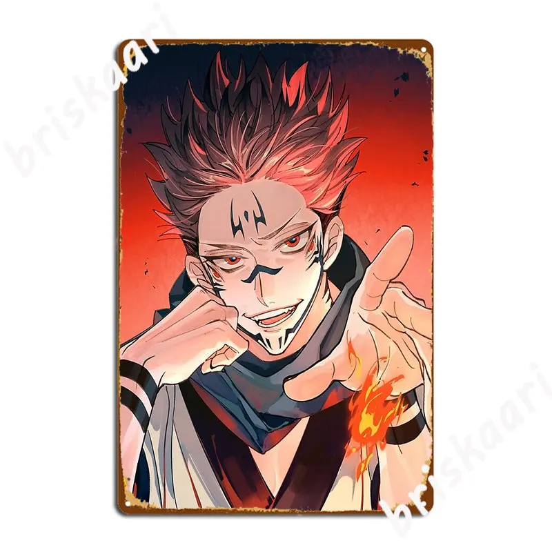 

Jujutsu Kaisen Sukuna Poster Metal Plaque Cinema Living Room Designing Kitchen Plaques Tin sign Poster