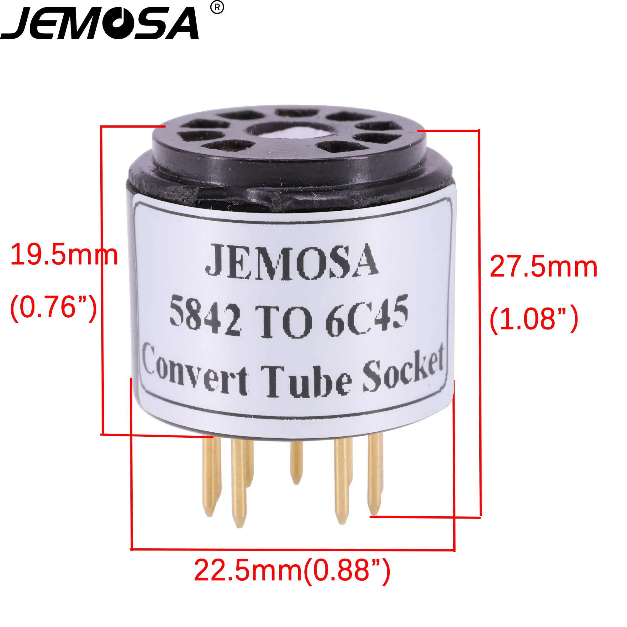 1PC 5842 TO 6C45 Vacuum Tube DIY Audio Amplifier Convert Socket Adapter | Электроника