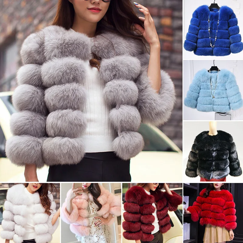 

coat women's short round neck women's New 2021 fox slim top