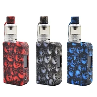 1pcs silicone protective case compatible for voopoo drag 3 kit silicone case skull pattern protective cover case