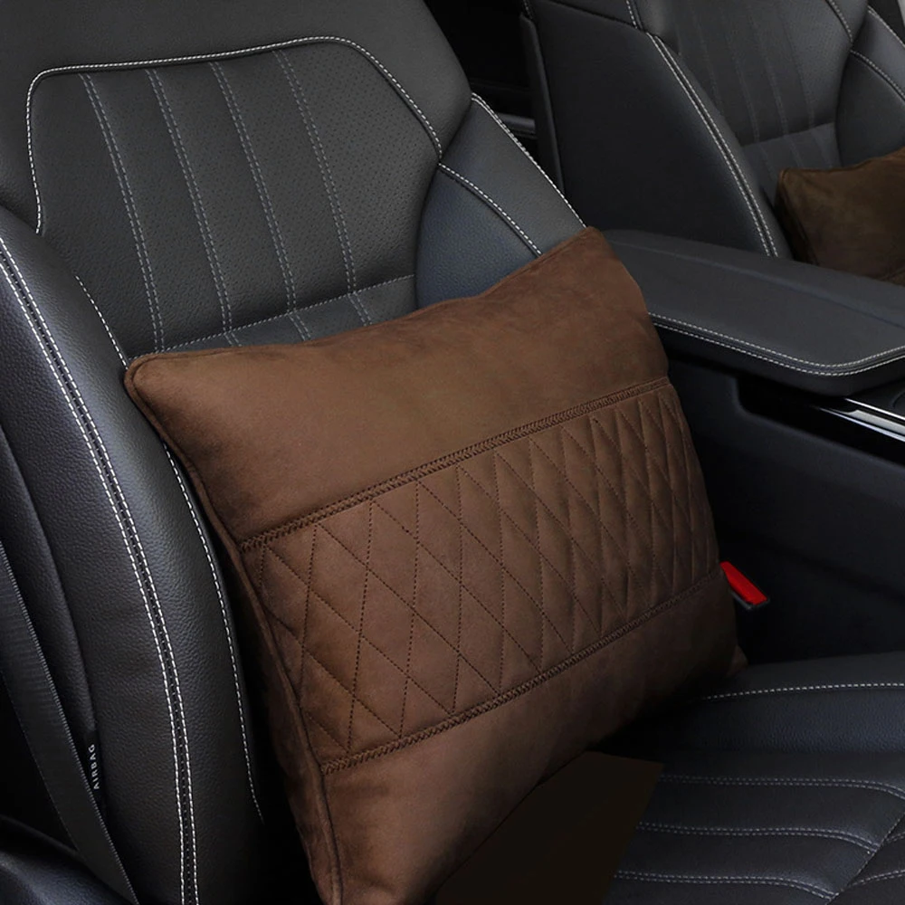 

Embroidery Car Headrest Ultra Soft Suede Pillow Car Seat Rest Cushion Headrest Car Neck Pillow For Maybach S-Class headrest