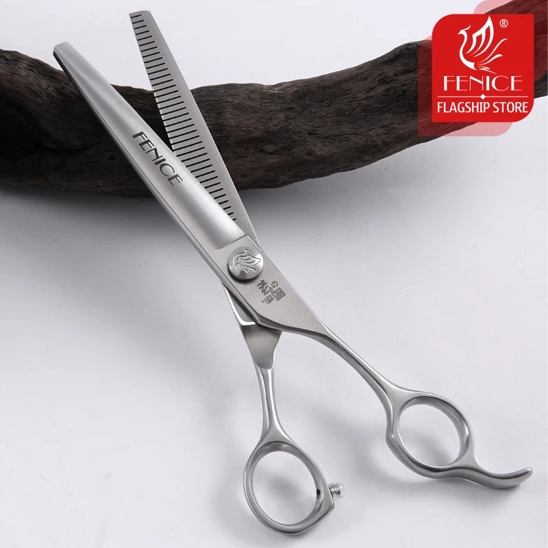 Fenice 7.0 inch Professional Dog Grooming Scissors JP440C Reversed Thinning Shears Pet Groomer Tools Accesories