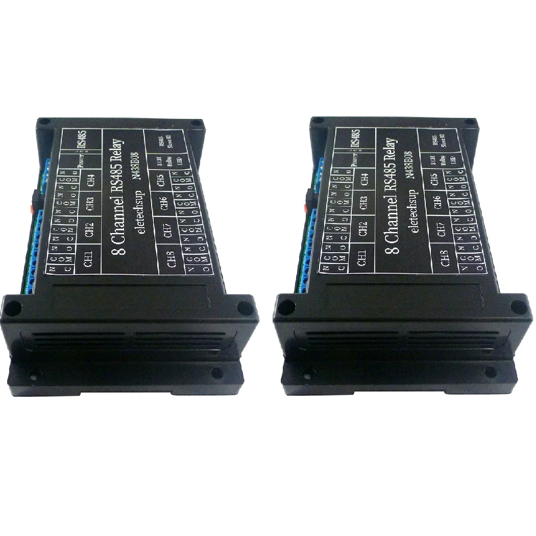 2 шт. релейная плата N438B08 12 В постоянного тока 8 каналов Modbus RTU RS485 с защитой