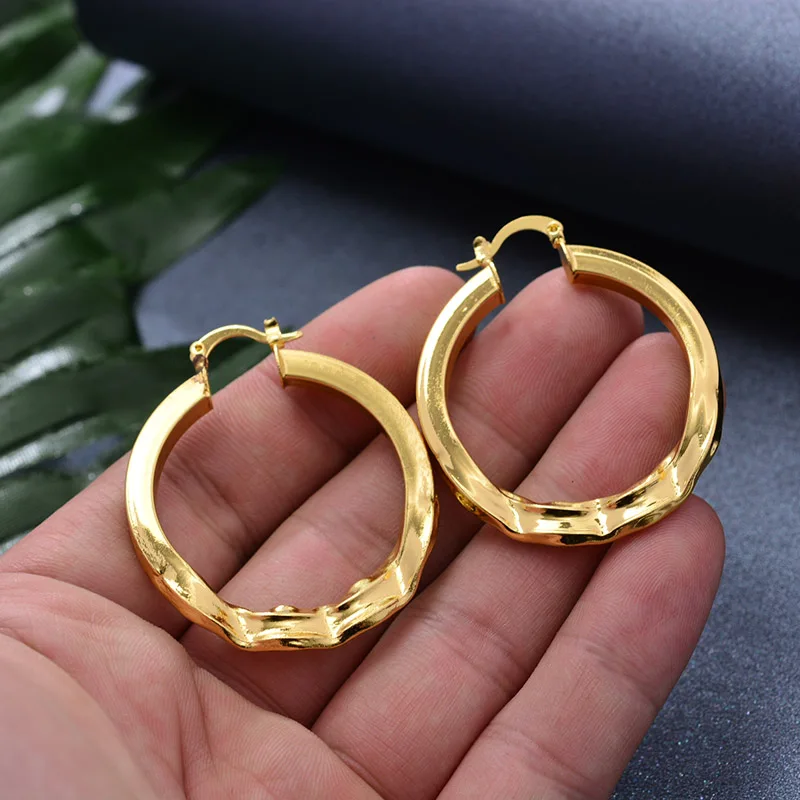 

WANDO African Round Earrings for Women Gold Color Jewelry,Ethiopian/Arab/Brazilian/Africa/Middle East/Nigeria