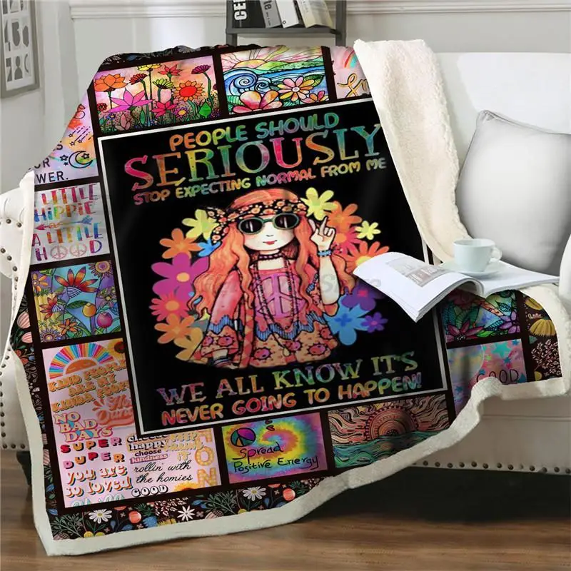 

3D Drucken Bunte Blume Plüsch Decke Sherpa Fleece Bettdecke Decke Bettwäsche Picknick Reise Weiche Decke Quilt Sofa Abdeckung