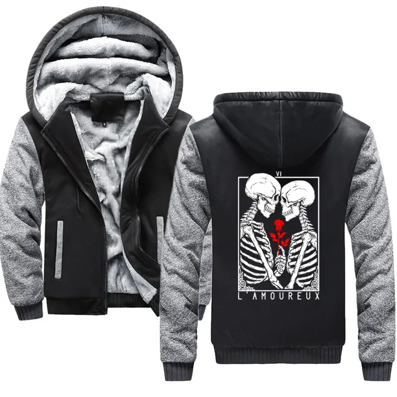 

VI The Lovers Hoodies Men 2020 Winter Thick Mens Jacket Streetwear Vintage Outwear Warm Harajuku Clothing Male Tracksuit Hipster