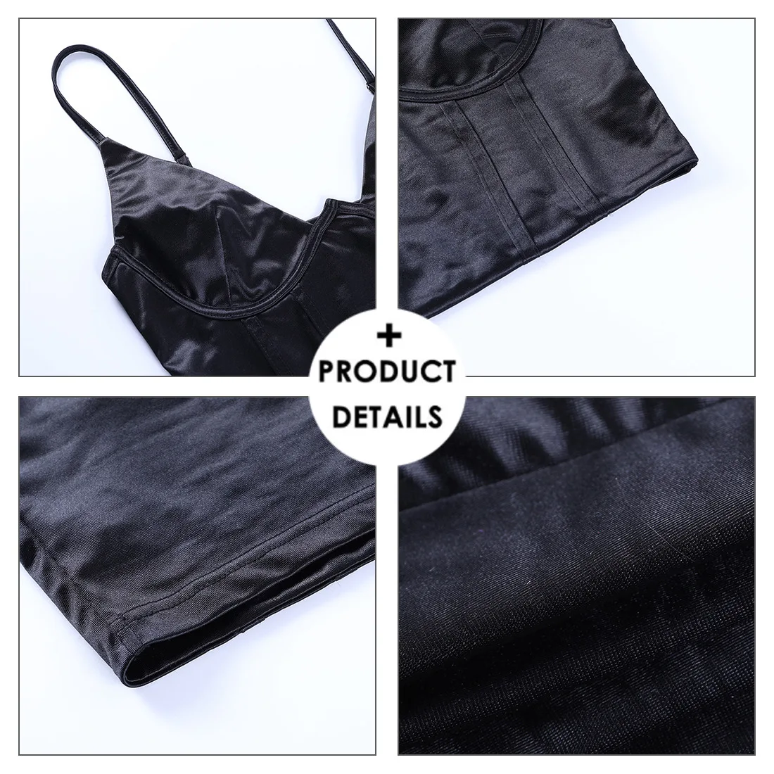 

V Neck Sleeveless Corset Crop Top Black Women 2021 Sexy Backless Y2K Summer Casual Bustier Cami Spaghetti Strap Tank Tops