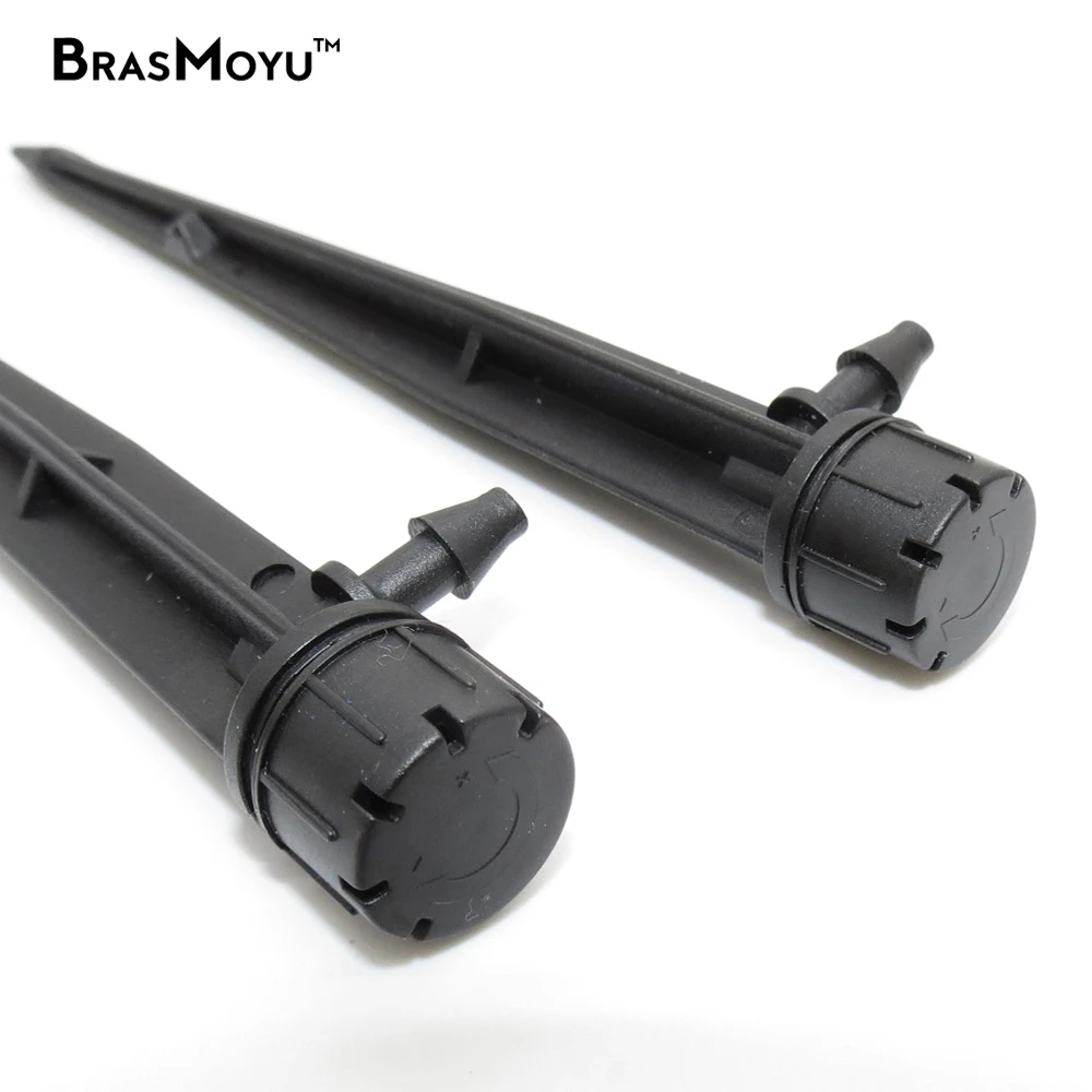 Капельница черная с 5 отверстиями 13 см 20 шт. регулируемые излучатели зазубрина 1/4