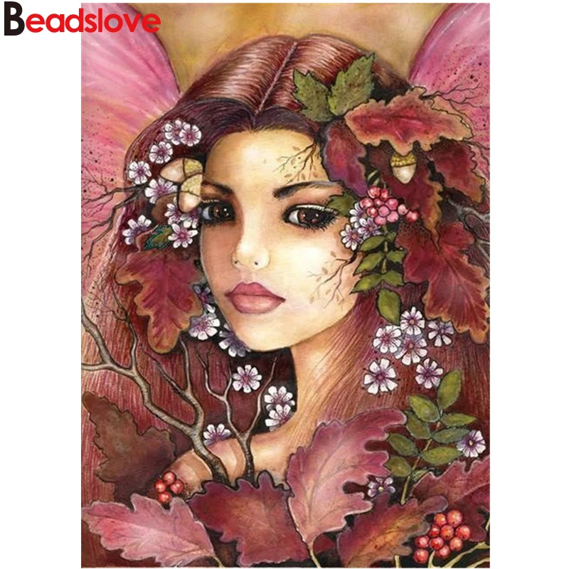 

Elf girl,3D полная алмазная живопись, круглая 5D квадратная Алмазная вышивка, распродажа картин стразы, украшение для дома, бабочка