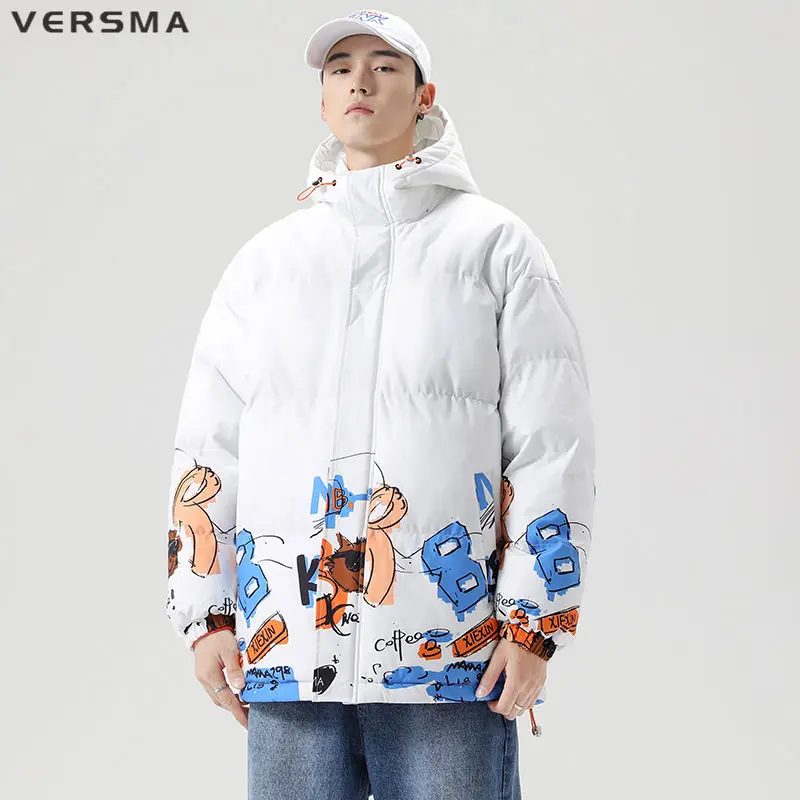 

Куртка унисекс зимняя с капюшоном, с принтом граффити