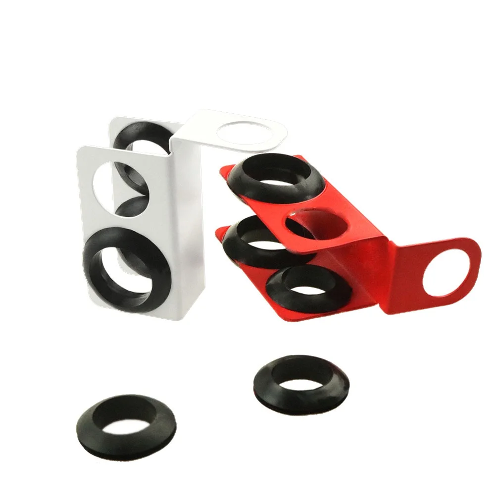 Metal&ampSilicone Hookah Shisha Hose Holder Accessories Max Dia.23mm Min Dia.19mm. Can Hold 2 Prevent wear |