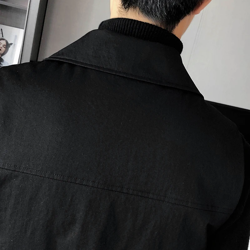 

Mens Jacket Sleeveless Vest Winter Male Warm Vest Coats Muti-pockets Ribbons Men Turn-down Collar Thicken Waistcoats Clothing