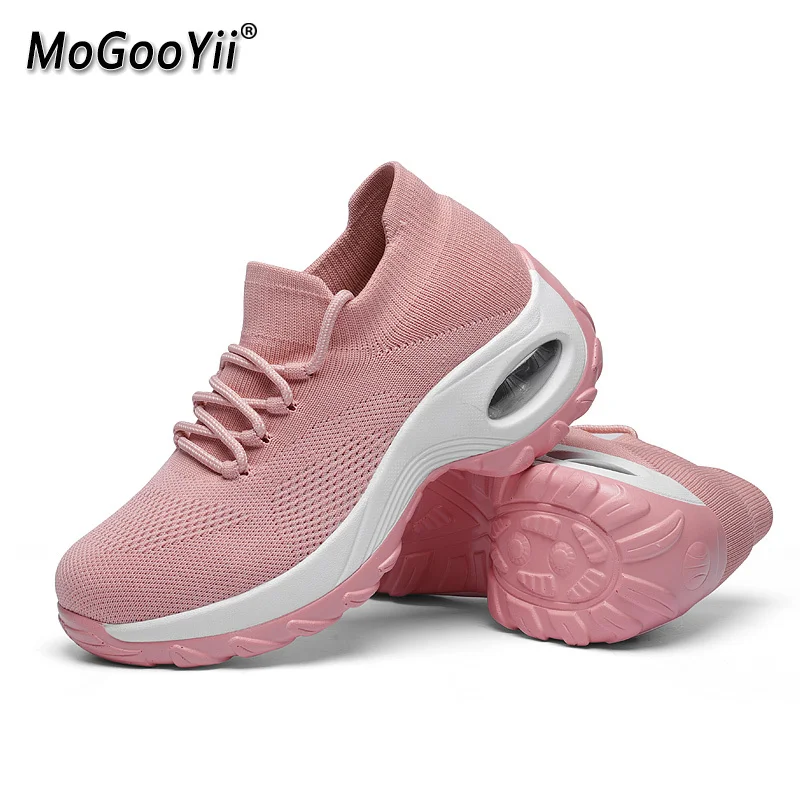 Для женщин Танцы Модные дышащие туфли с узором обувь для прогулок на шнуровке