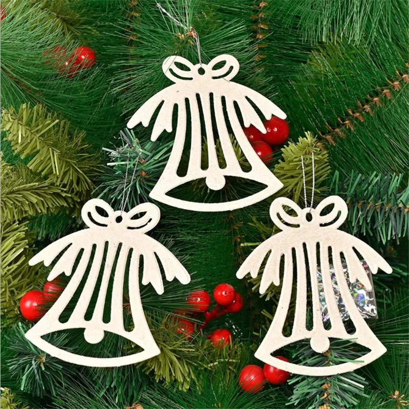 

Navidad 2021 Creative Christmas Candy Cane Bell Snowflake Decoration DIY Christmas Decoration for Home Merry Christmas Ornaments